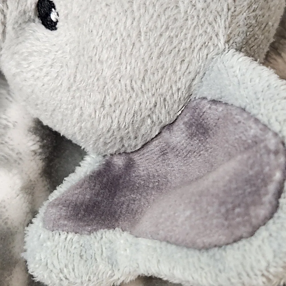 HB Hudson Baby Elephant Lovey Security Blanket Gray White Circle  12.5